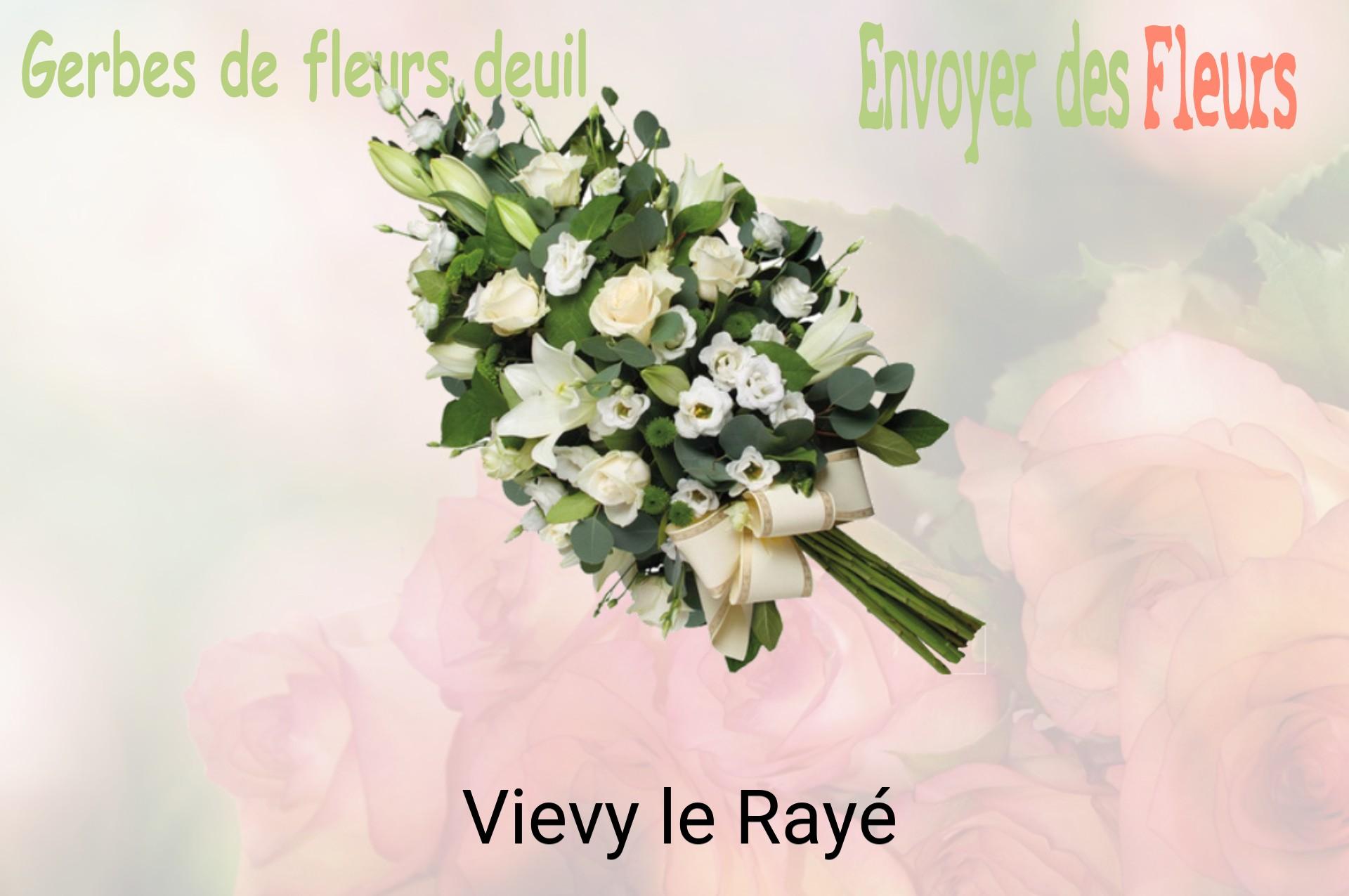 Gerbe de fleurs de deuil livrée à Vievy-le-Rayé